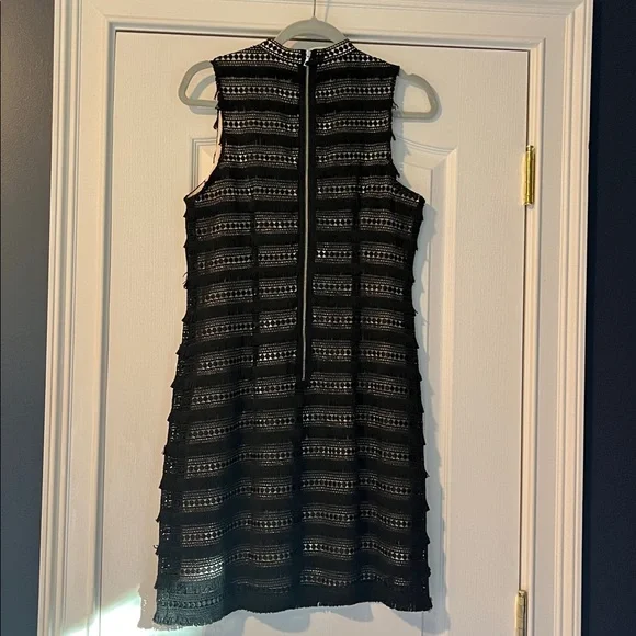 J. Crew Black and White Textured Mini Dress - Picture 3 of 4
